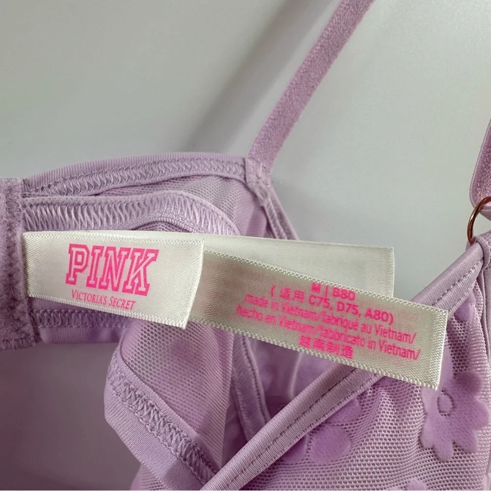 Victoria’s Secret PINK Lavender Bralette – Rose Gold Accents, Size Medium - Picture 3 of 6